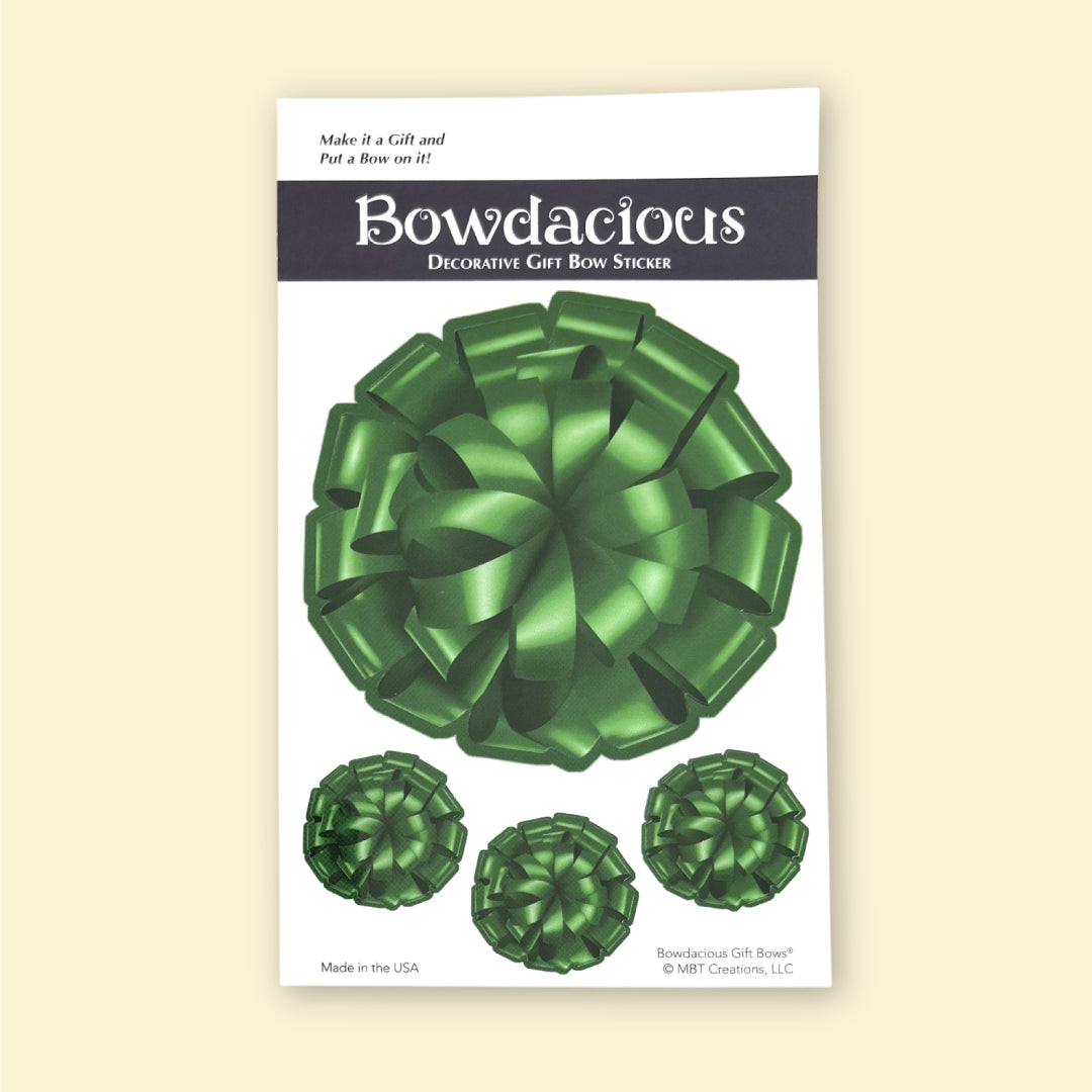 Green Bow - 1 Medium Bow & 3 Seals package