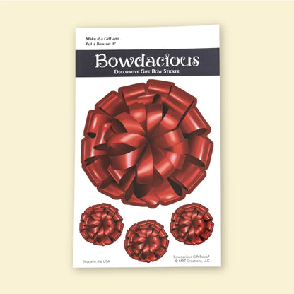 Red Bow - 1 Medium Bow & 3 Seals package