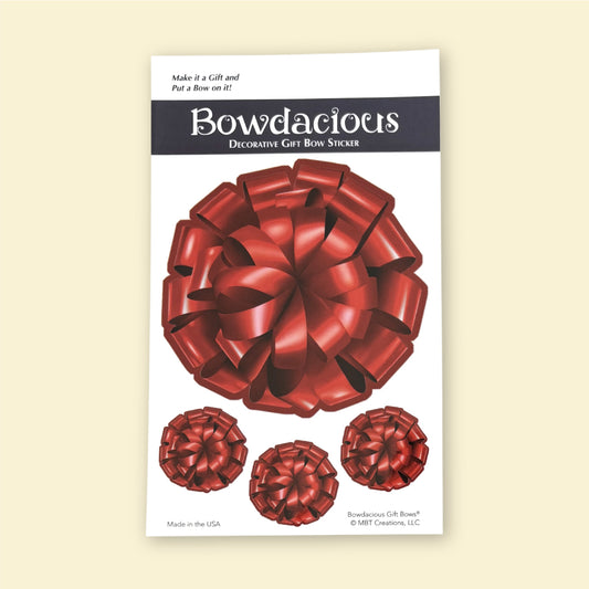 Red Bow - 1 Medium Bow & 3 Seals package