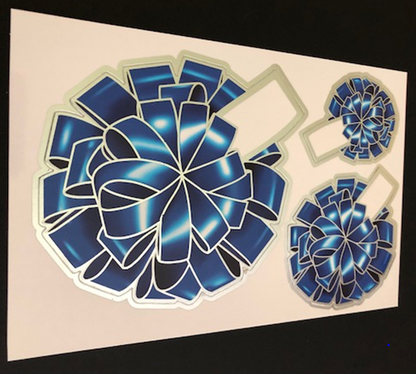 Holiday Blue, White and Gold - 30 Bows