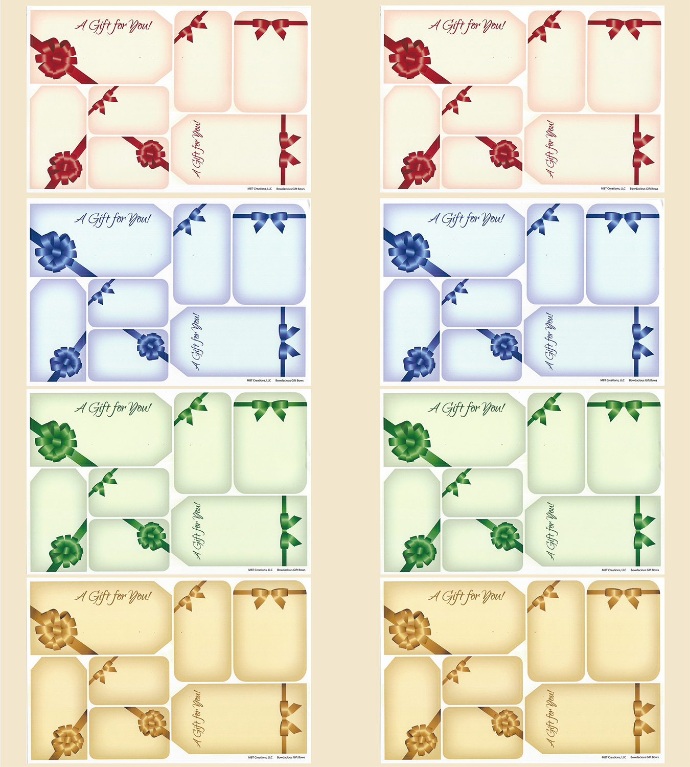 Gift Tag Stickers - 56 pack