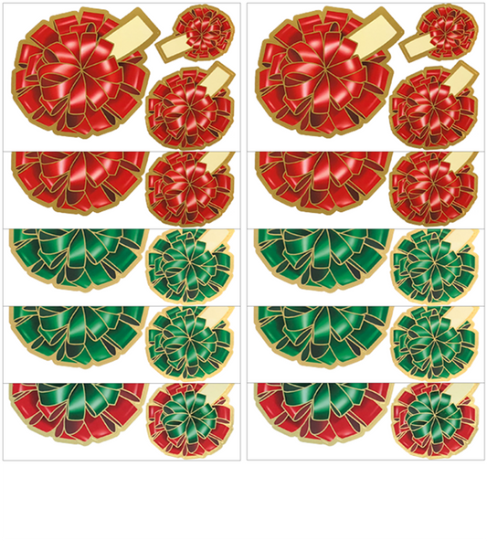 Holiday Red and Green - 30 Bows